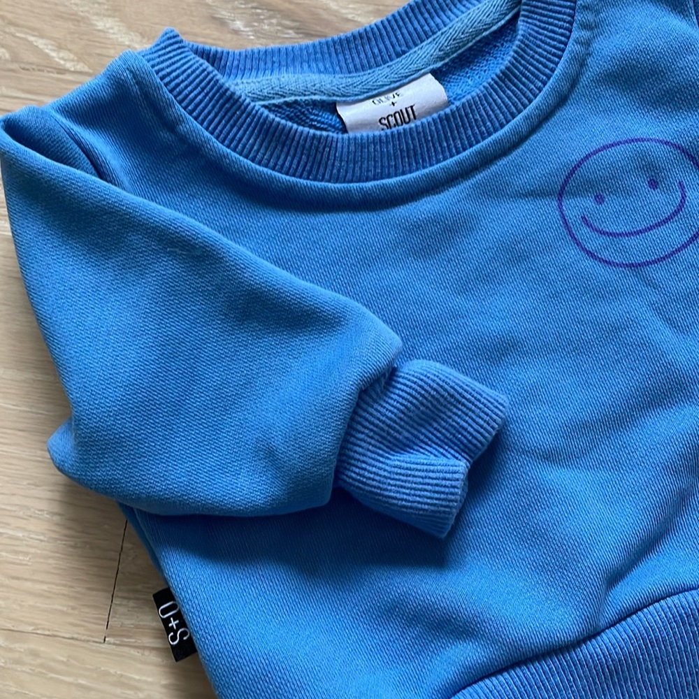 Olive + Scout smiley face sweatshirt